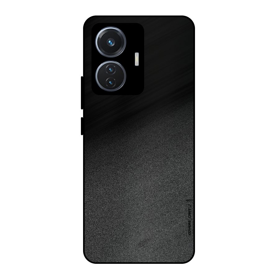 Black Grey Noise Fusion Metal Back Case for iQOO Z6 44W