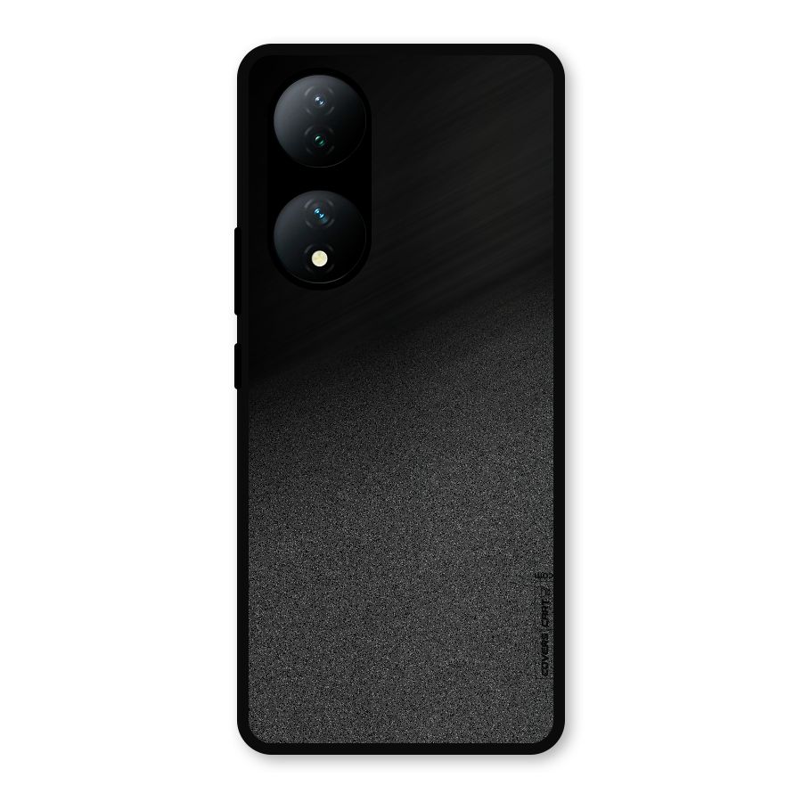 Black Grey Noise Fusion Metal Back Case for iQOO Z7s