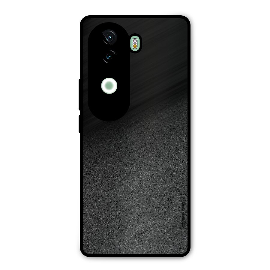Black Grey Noise Fusion Metal Back Case for iQOO Z9s