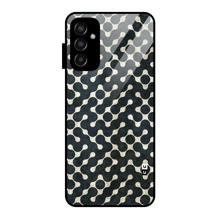 Black Maze Design Glass Back Case for Galaxy F13