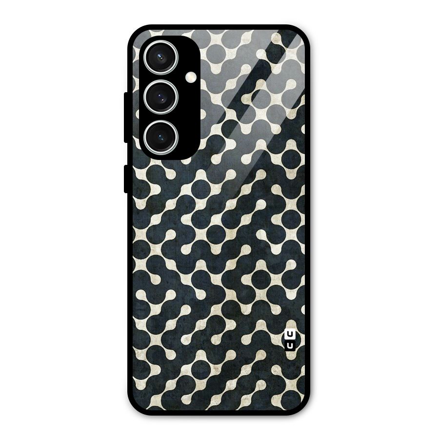 Black Maze Design Glass Back Case for Galaxy S23 FE