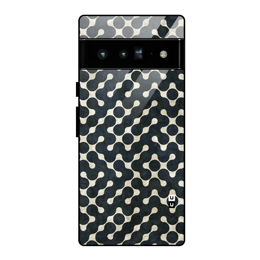 Black Maze Design Glass Back Case for Google Pixel 6 Pro