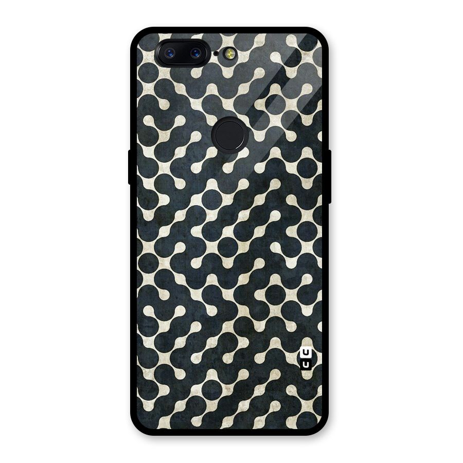 Black Maze Design Glass Back Case for OnePlus 5T