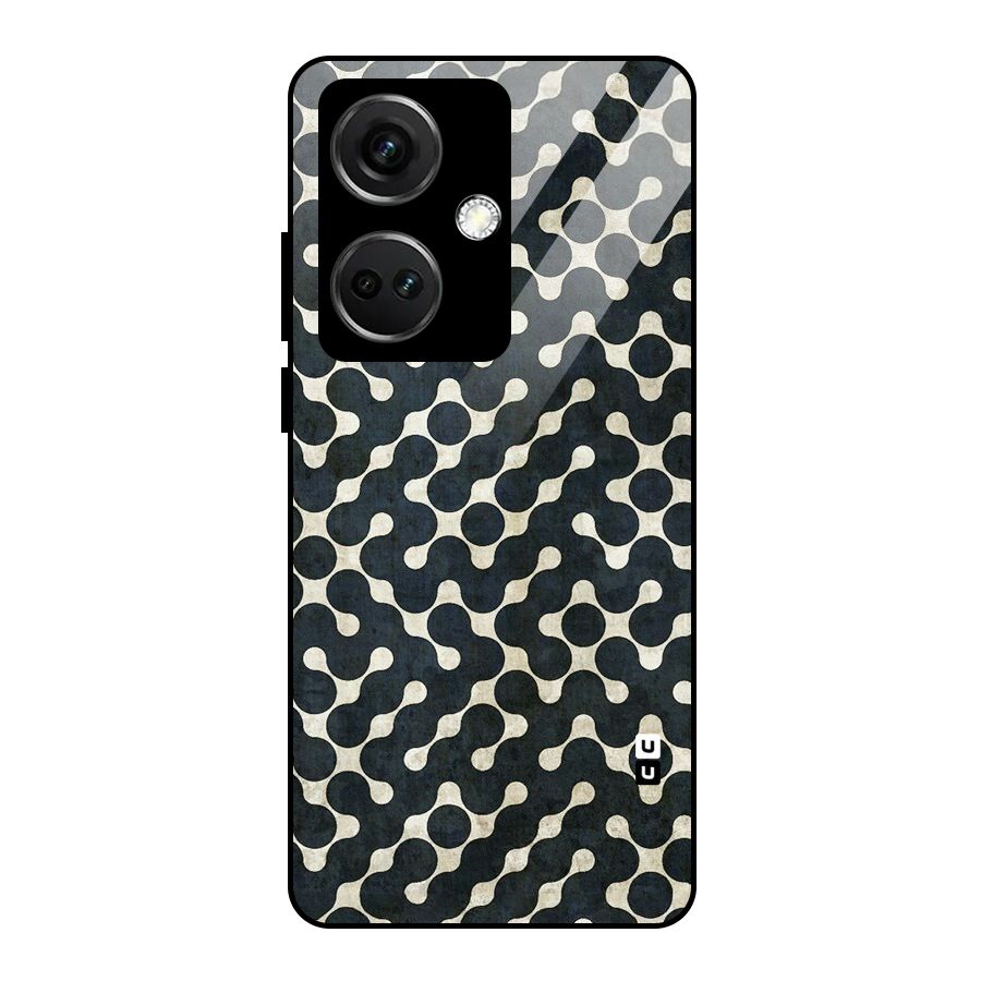 Black Maze Design Glass Back Case for OnePlus Nord CE 3 5G