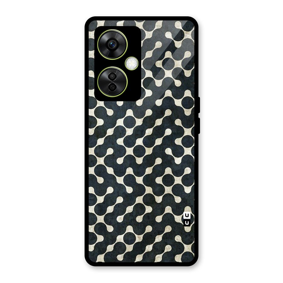 Black Maze Design Glass Back Case for OnePlus Nord CE 3 Lite