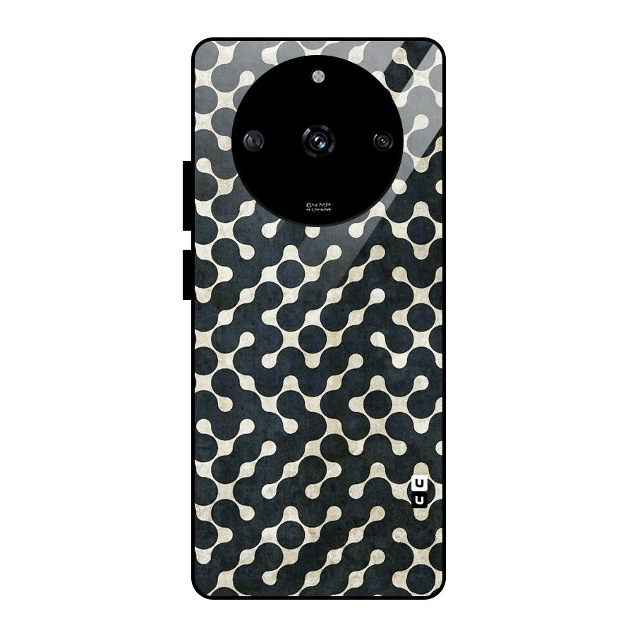Black Maze Design Glass Back Case for Realme Narzo 60 5G