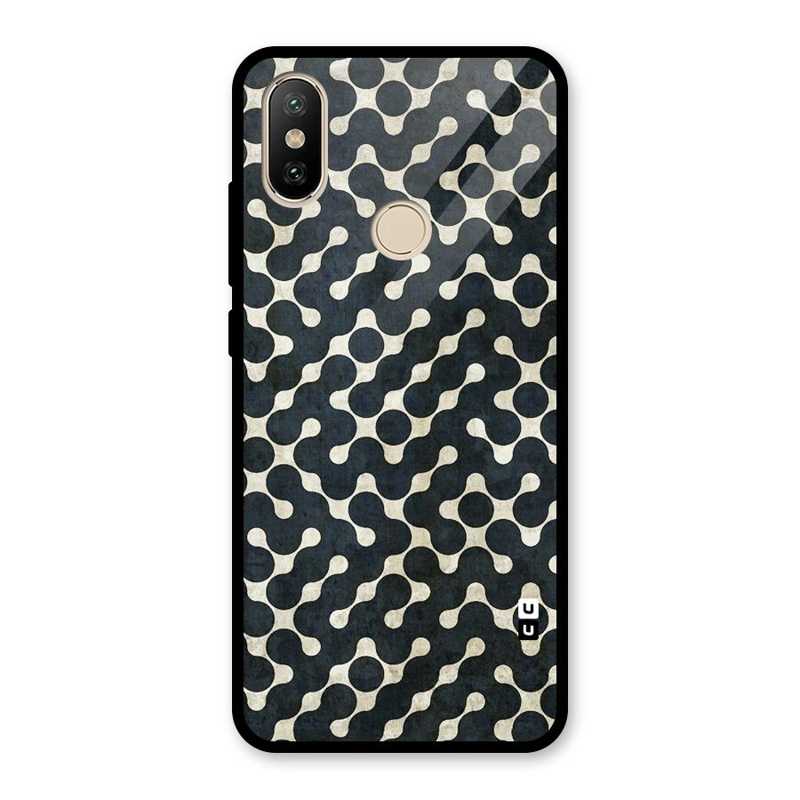 Black Maze Design Glass Back Case for Redmi A2