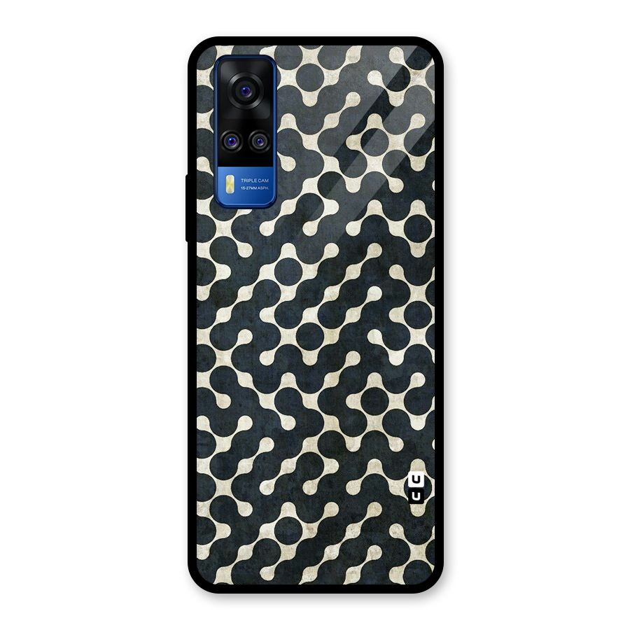 Black Maze Design Glass Back Case for Vivo Y31