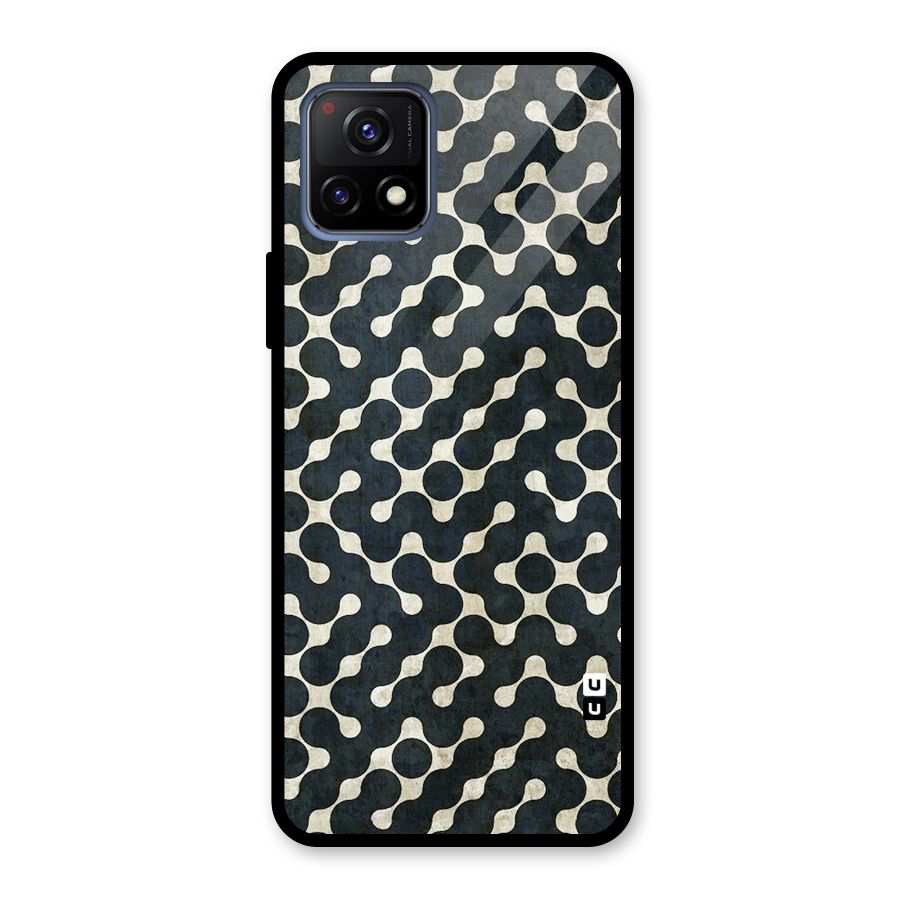 Black Maze Design Glass Back Case for Vivo Y72 5G
