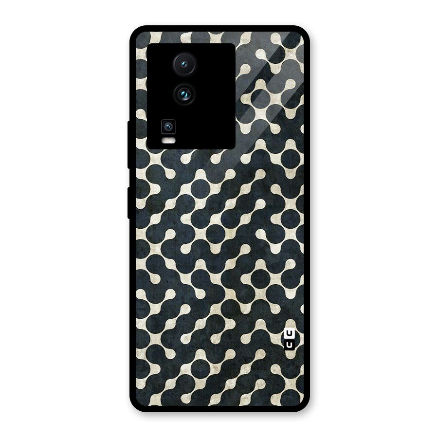 Black Maze Design Glass Back Case for Vivo iQOO Neo 7 Pro
