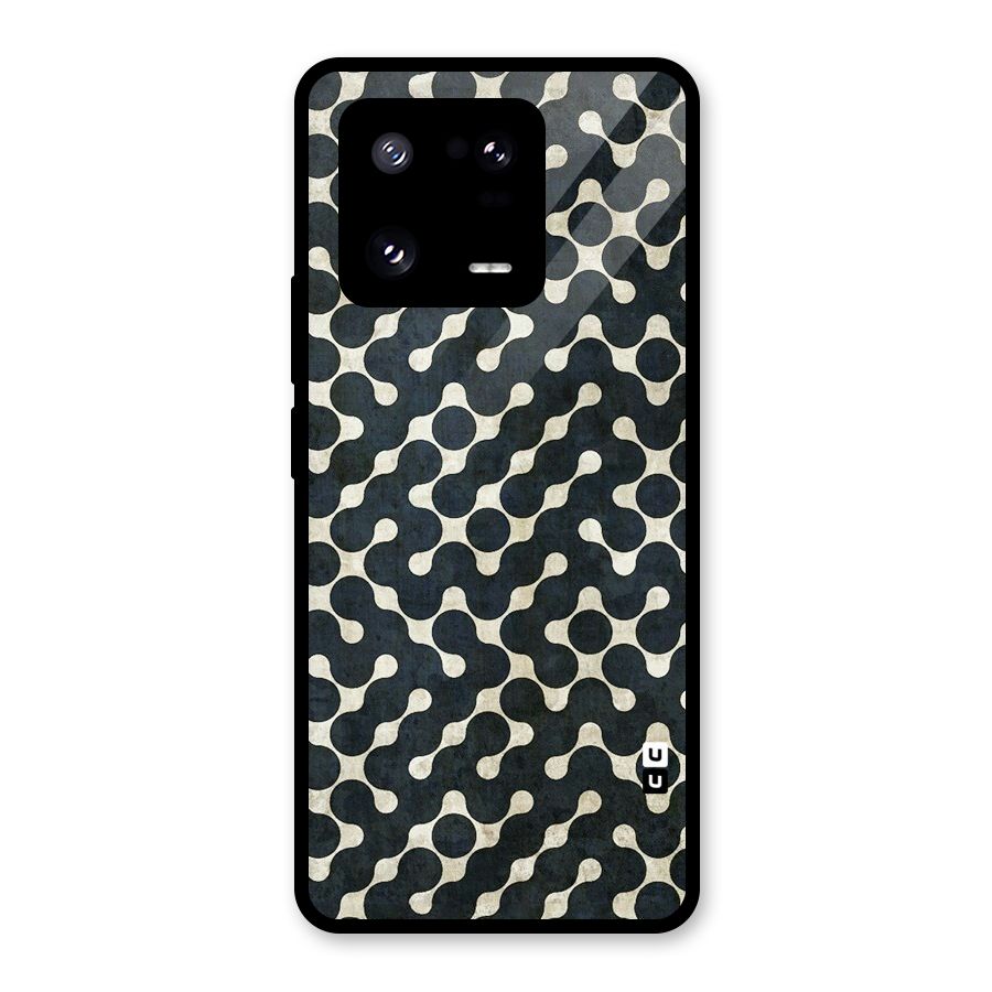 Black Maze Design Glass Back Case for Xiaomi 13 Pro