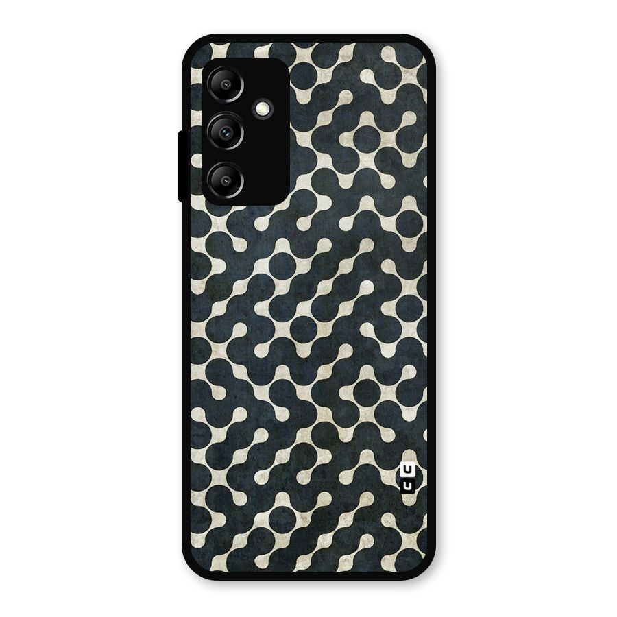 Black Maze Design Metal Back Case for Galaxy A14 5G