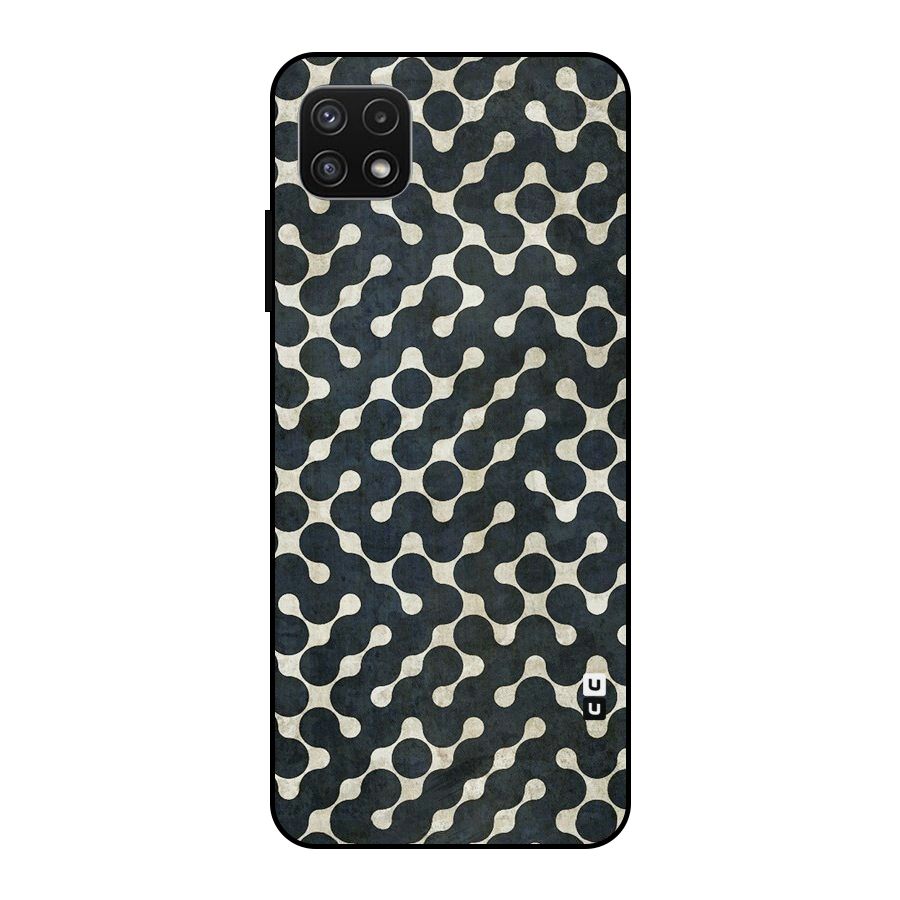 Black Maze Design Metal Back Case for Galaxy A22 5G