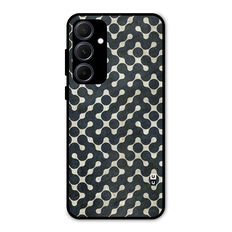 Black Maze Design Metal Back Case for Galaxy A35