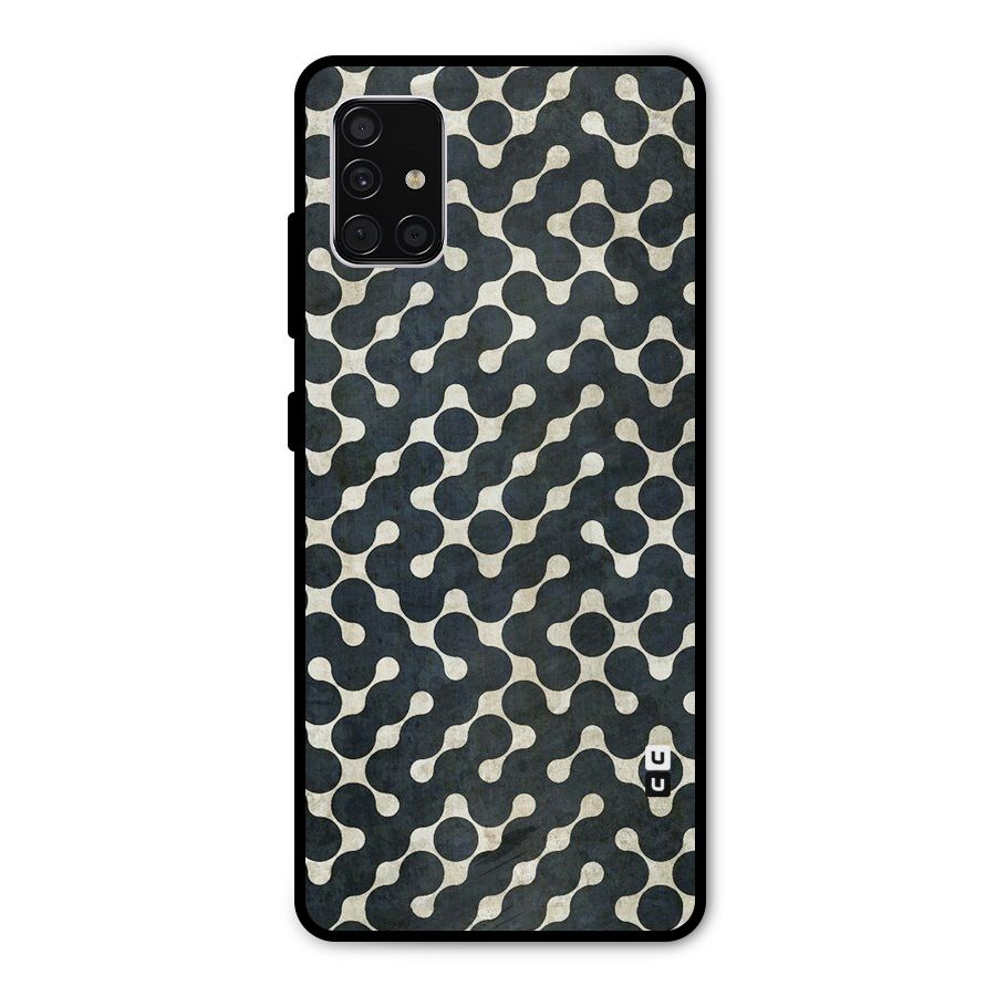 Black Maze Design Metal Back Case for Galaxy A51