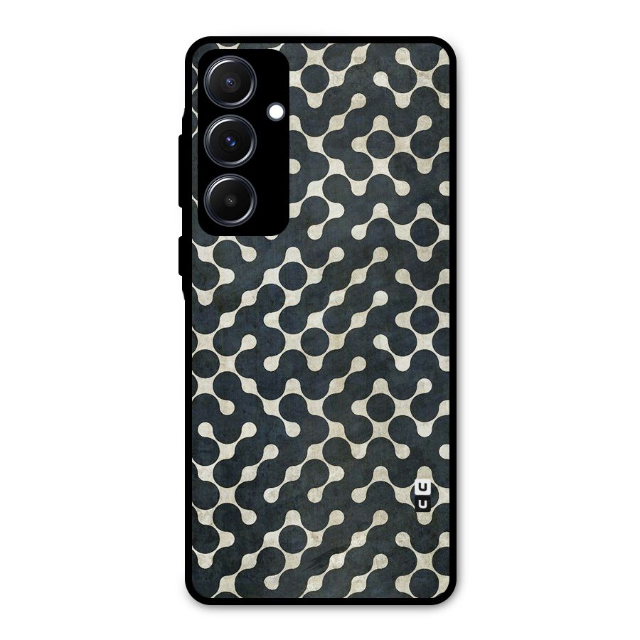 Black Maze Design Metal Back Case for Galaxy A55