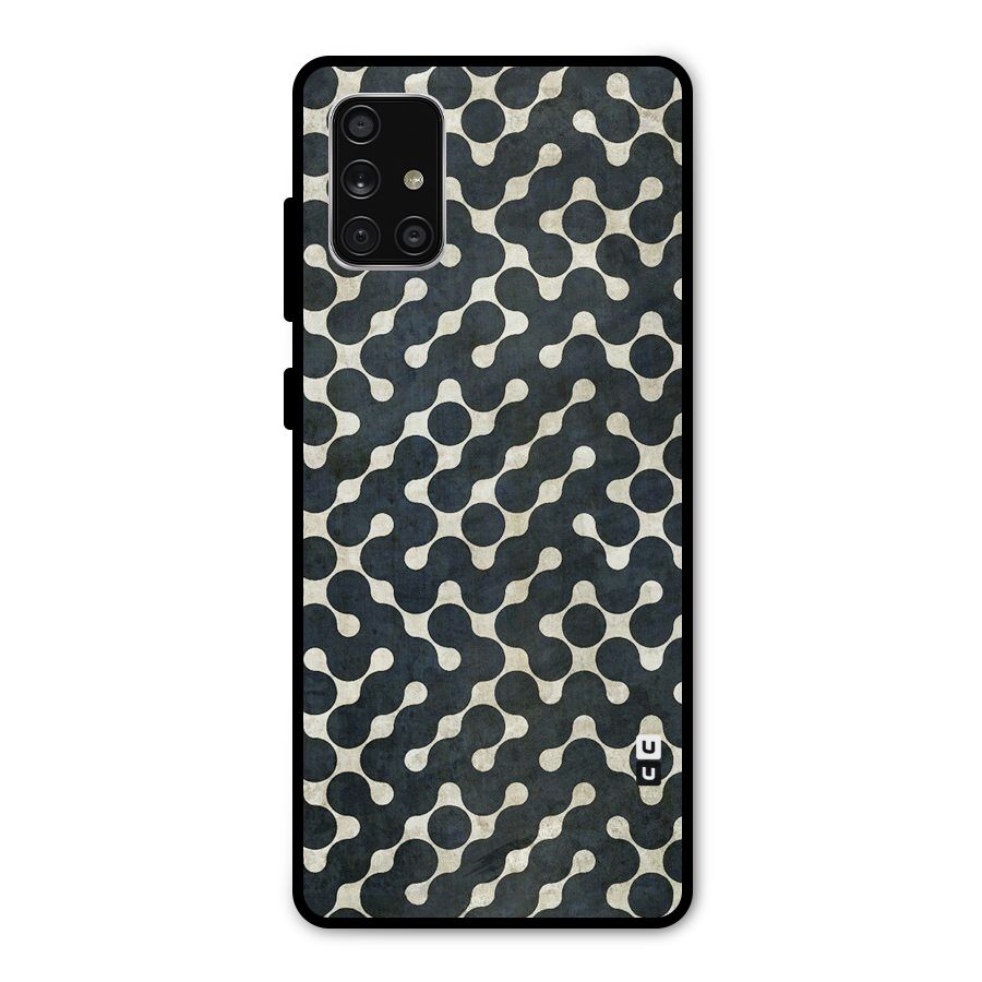 Black Maze Design Metal Back Case for Galaxy A71