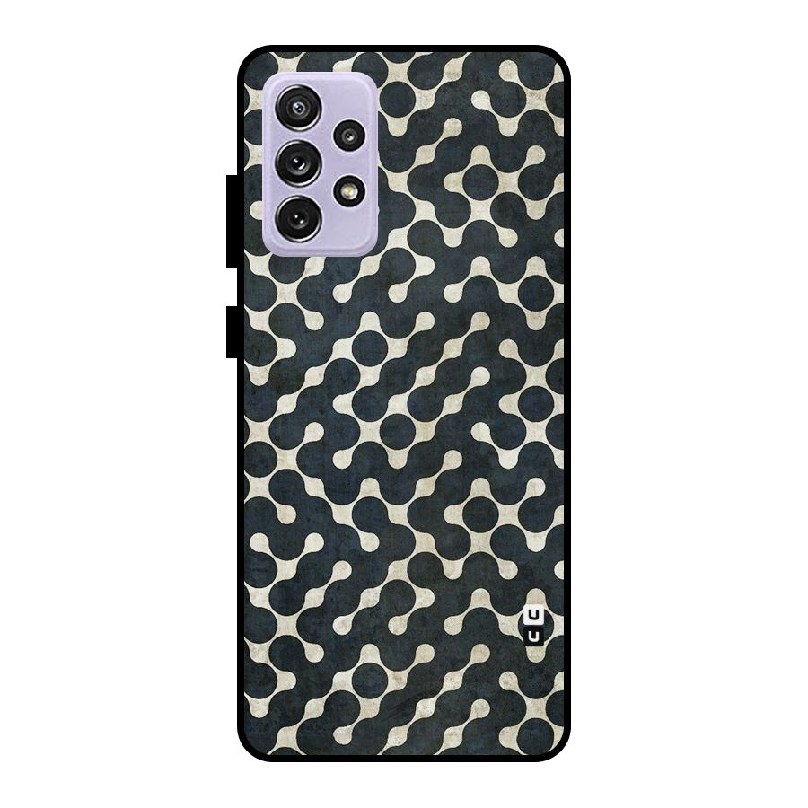 Black Maze Design Metal Back Case for Galaxy A72