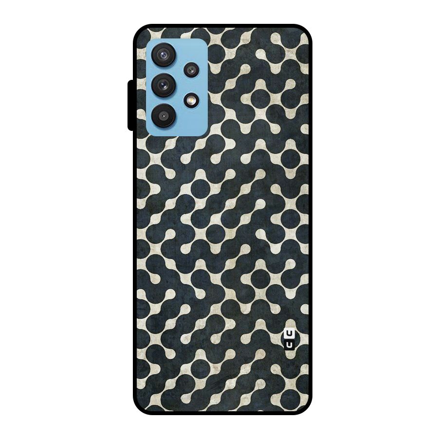 Black Maze Design Metal Back Case for Galaxy M32 5G