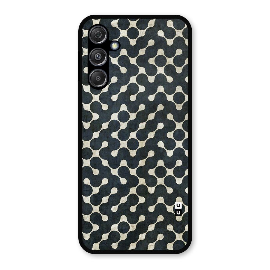Black Maze Design Metal Back Case for Galaxy M34 5G