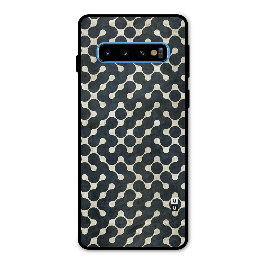 Black Maze Design Metal Back Case for Galaxy S10