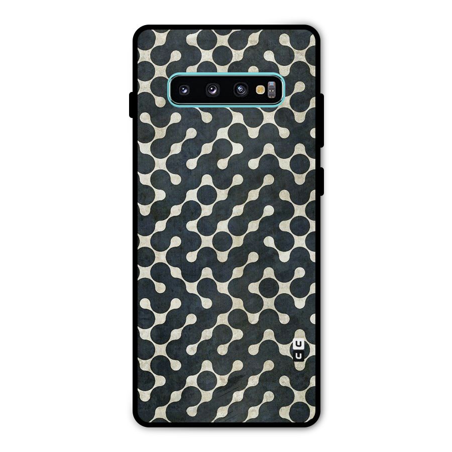 Black Maze Design Metal Back Case for Galaxy S10 Plus