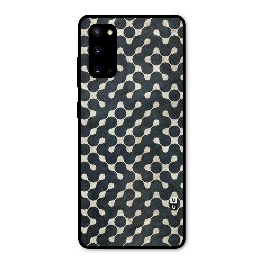 Black Maze Design Metal Back Case for Galaxy S20