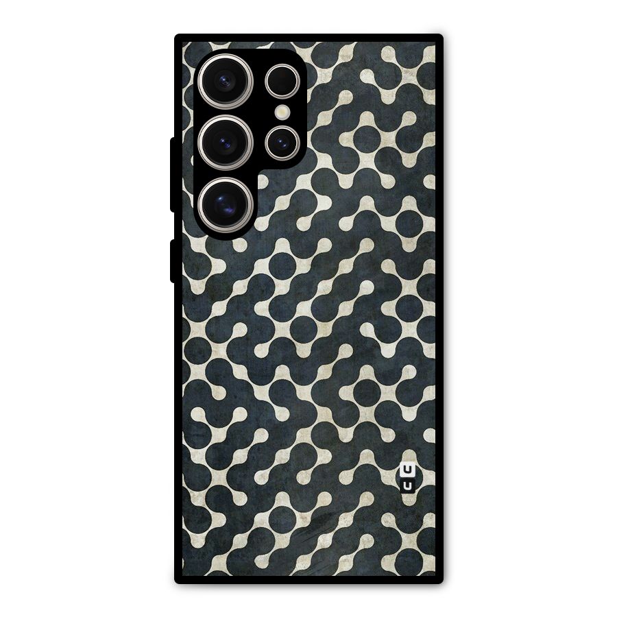 Black Maze Design Metal Back Case for Galaxy S24 Ultra