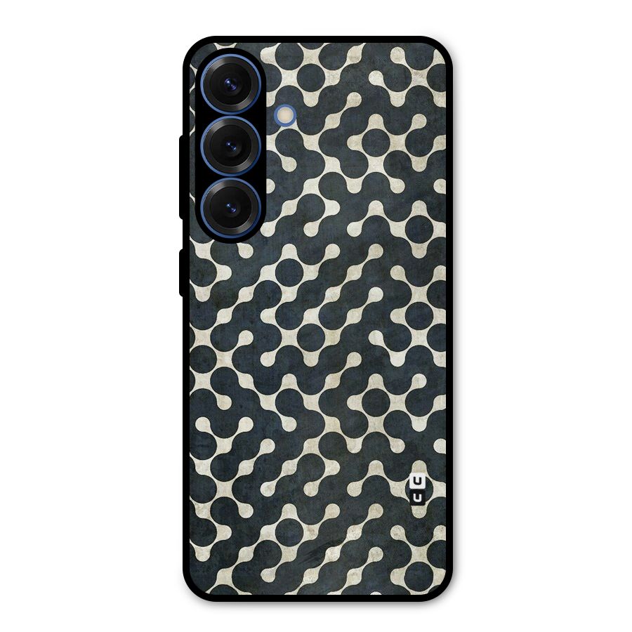 Black Maze Design Metal Back Case for Galaxy S25