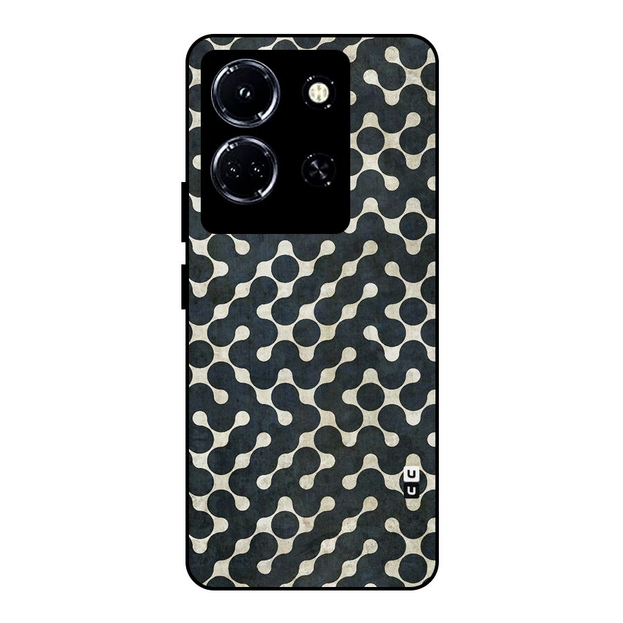 Black Maze Design Metal Back Case for Infinix Note 30 5G