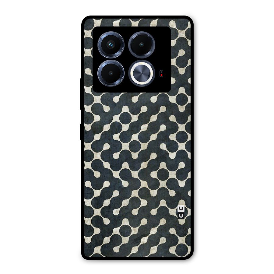 Black Maze Design Metal Back Case for Infinix Note 40 5G