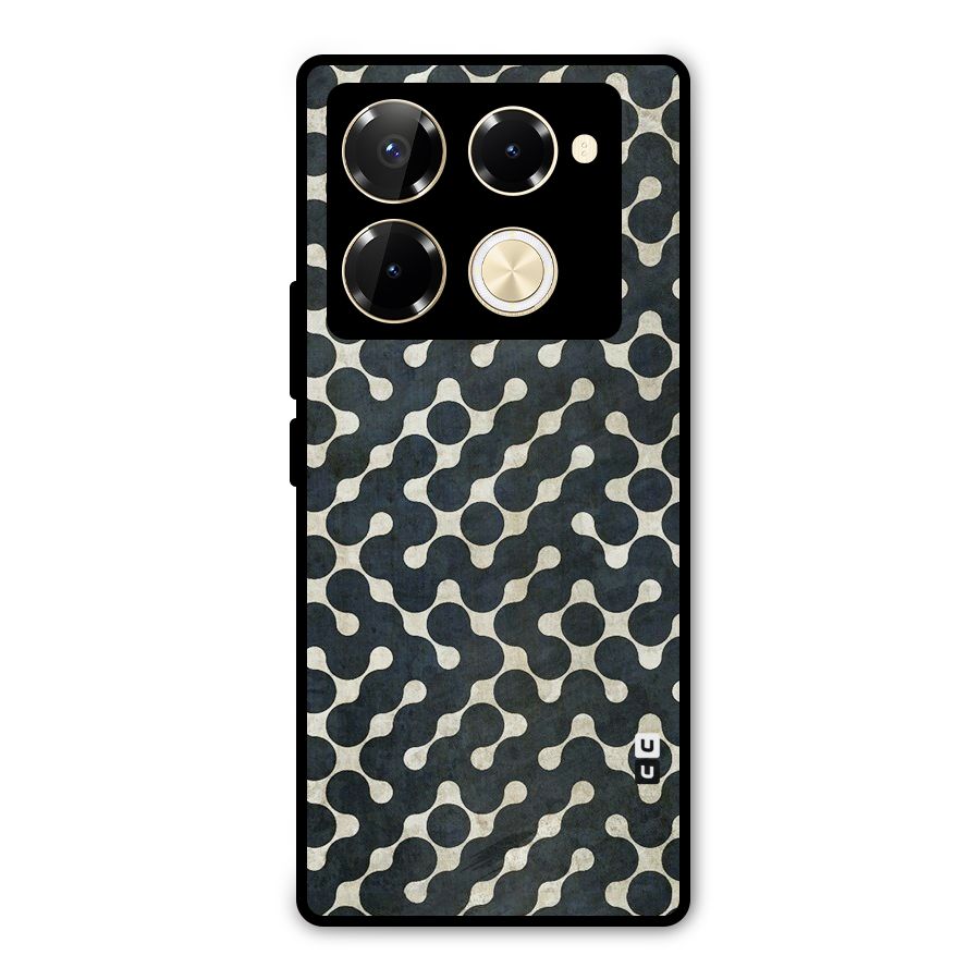 Black Maze Design Metal Back Case for Infinix Note 40 Pro Plus