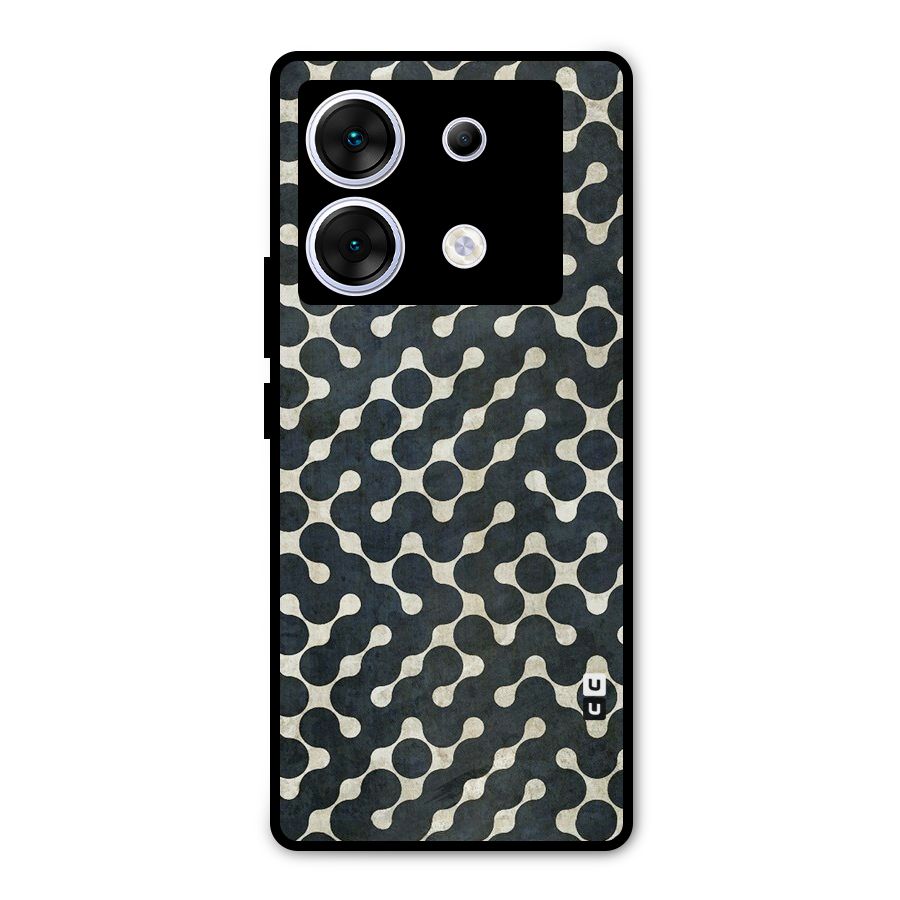 Black Maze Design Metal Back Case for Infinix Zero 30 5G