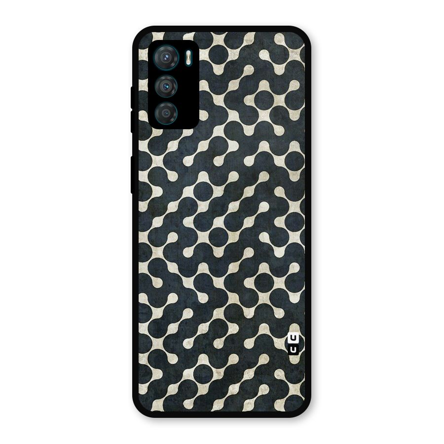 Black Maze Design Metal Back Case for Moto G42