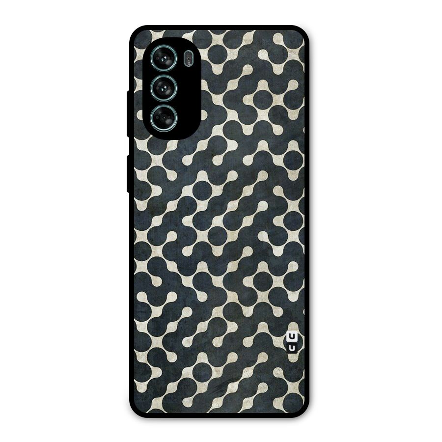 Black Maze Design Metal Back Case for Moto G62