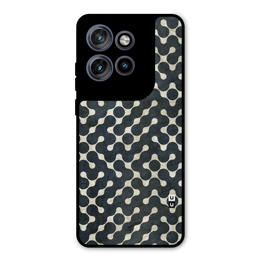 Black Maze Design Metal Back Case for Motorola Edge 50 Neo