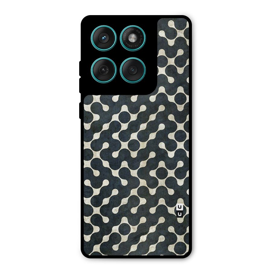 Black Maze Design Metal Back Case for Motorola Edge 60
