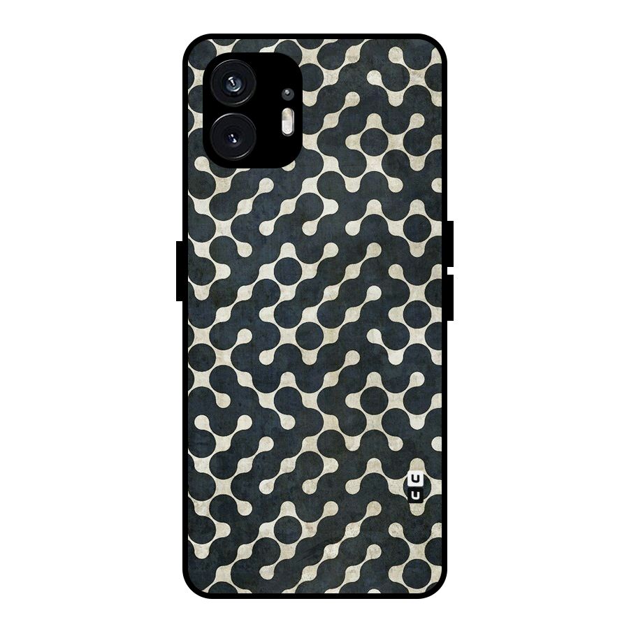 Black Maze Design Metal Back Case for Nothing Phone 2