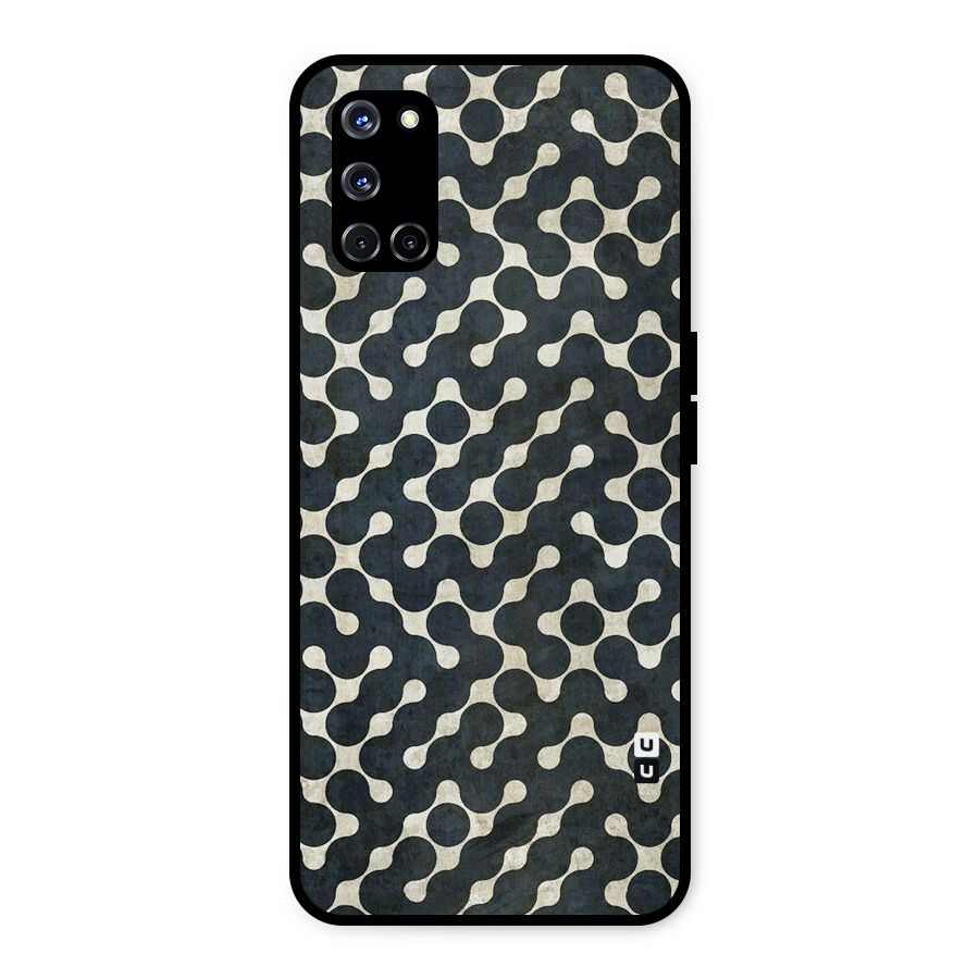 Black Maze Design Metal Back Case for Oppo A52