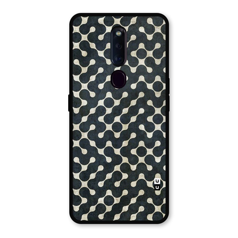 Black Maze Design Metal Back Case for Oppo F11 Pro