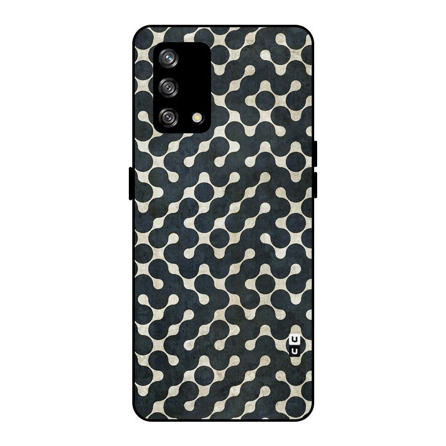 Black Maze Design Metal Back Case for Oppo F19