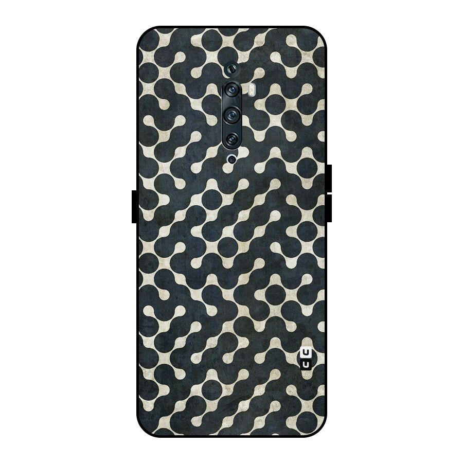 Black Maze Design Metal Back Case for Oppo Reno2 F