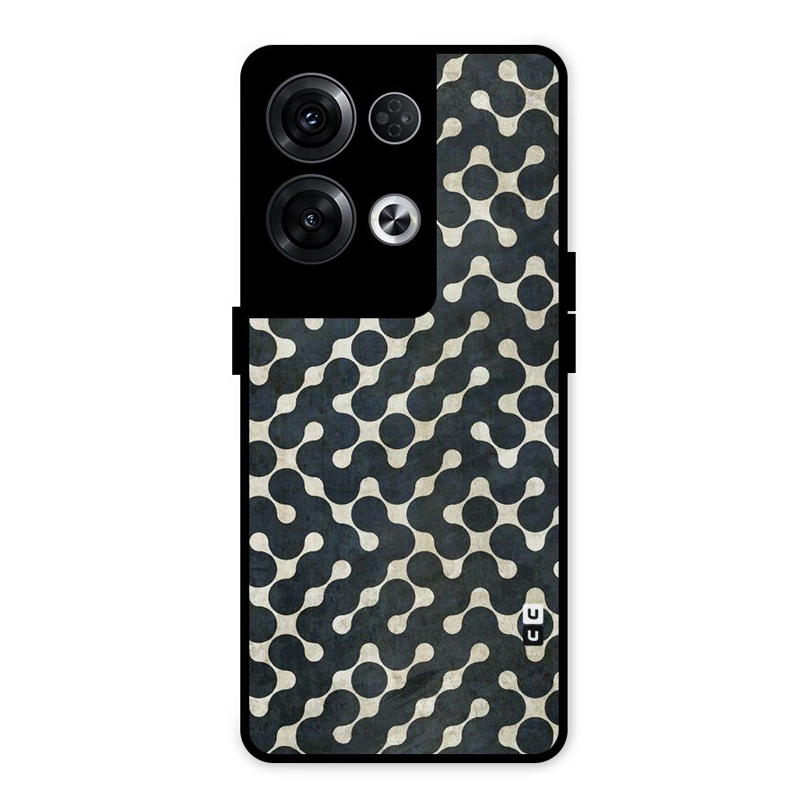 Black Maze Design Metal Back Case for Oppo Reno8 Pro 5G