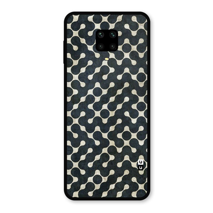 Black Maze Design Metal Back Case for Poco M2 Pro