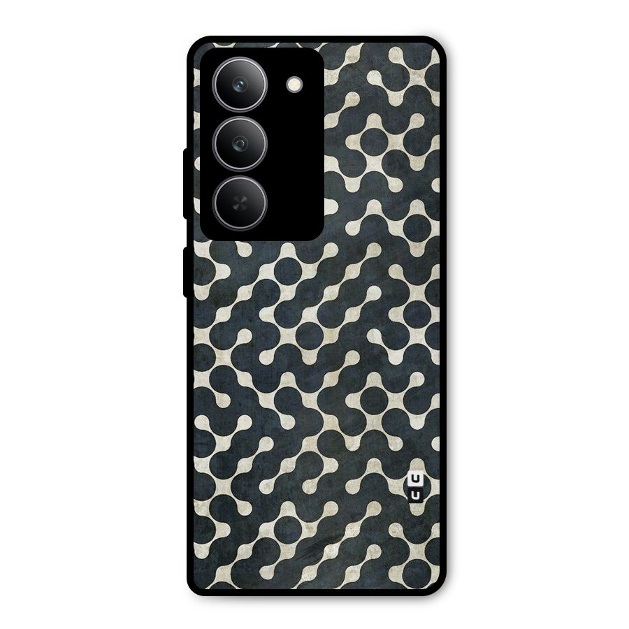 Black Maze Design Metal Back Case for Realme 14x