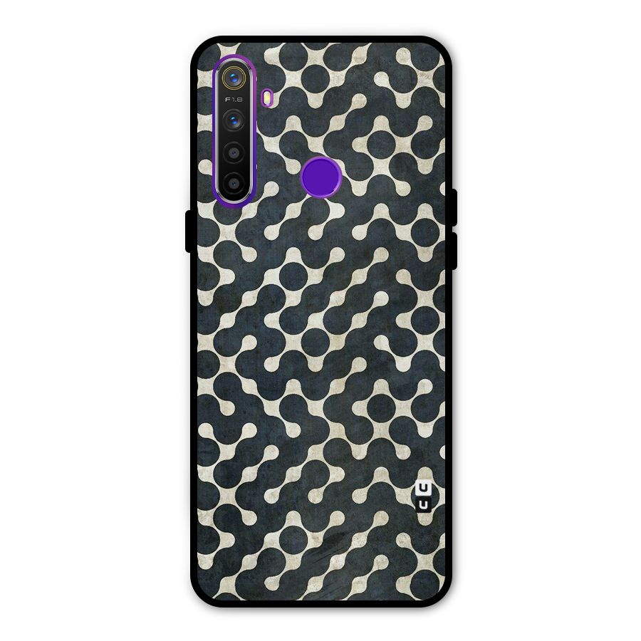 Black Maze Design Metal Back Case for Realme 5