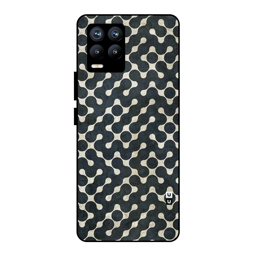Black Maze Design Metal Back Case for Realme 8 Pro
