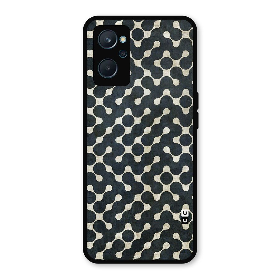 Black Maze Design Metal Back Case for Realme 9i
