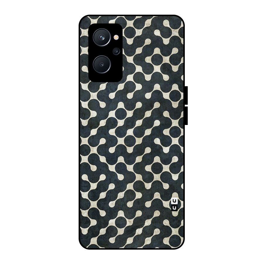 Black Maze Design Metal Back Case for Realme 9i 5G
