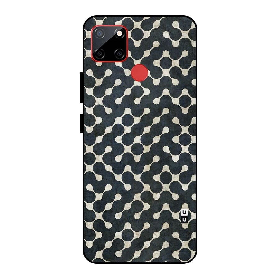 Black Maze Design Metal Back Case for Realme C12
